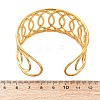 Europe and America Style 304 Stainless Steel Cuff Bangles for Women BJEW-D306-03G-3