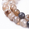 Natural Striped Agate/Banded Agate Beads Strands X-G-G582-8mm-57-3