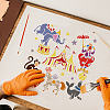 Large Plastic Reusable Drawing Painting Stencils Templates DIY-WH0172-557-4