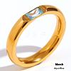 304 Stainless Steel Pave Cubic Zirconia Finger Rings FS-WG61B2A-08-1
