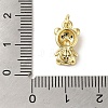 Brass Micro Pave Clear Cubic Zirconia Pendants KK-R162-004C-G-3