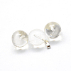Round Watermelon Stone Glass Pendants G-Q434-10-2