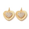 Valentine's Day Brass Micro Pave Clear Cubic Zirconia Pendants KK-A304-24G-G-1
