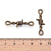 Tibetan Style Zinc Alloy Barbed Wire Links Connector Charms TIBE-N016-01AB-3