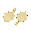 Brass Pave Clear Cubic Zirconia Pendants KK-CBA6A75-01G-2