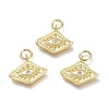 Brass Micro Pave Cubic Zirconia Pendants LS-KK-P188-C03-G-1