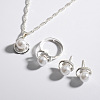 Oval Alloy Pendant Necklaces & Stud Earrings & Ring Sets for Women WG7FFA6-01-2