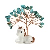 Natural & Synthetic Gemstone Chips Tree of Life Decorations DJEW-A017-01-2