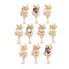 Brass Micro Pave Cubic Zirconia Pendants CU-CBA8183-09G-1