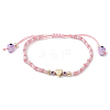 Glass Seed Beaded Braided Beads Bracelets for Women BJEW-MZ00122-04-2