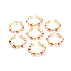 Brass Micro Pave Clear Cubic Zirconia Cuff Rings RJEW-O046-02G-2