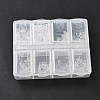 60Pcs 6 Style Star & Shamrock & Bell & Flower & Butterfly & Heart Resin Stud Earring Findings FIND-FS0001-96-3