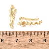 Brass Micro Pave Cubic Zirconia Stud Crawler Earrings KK-CBAA351-03G-5