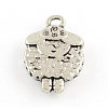 Sheep Tibetan Style Alloy Pendants TIBEP-Q052-27AS-LF-1