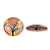 Half Round/Dome Tree Pattern Glass Flatback Cabochons for DIY Projects GGLA-Q037-25mm-M28-05-4