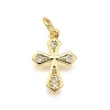 Brass Micro Pave Cubic Zirconia Pendants KK-Z100-41G-01-1