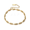 304 Stainless Steel Spring Oval Link Chain Bracelets for Women Men BJEW-S164-01G-4