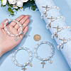 24Pcs Imitated Pearl Acrylic Beads Stretch Bracelets For Women BJEW-HS00007-3