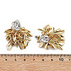 Alloy Leaf Tassel Stud Earrings for Women EJEW-A122-02G-4