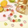 30Pcs 5 Colors Transparent Acrylic Beads MACR-CJ0002-44-5
