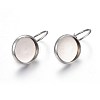 Tarnish Resistant 304 Stainless Steel Leverback Earring Settings X-STAS-F191-03P-10mm-1