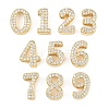 Brass Micro Pave Cubic Zirconia Pendants KK-B167-22G-1