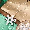 Christmas Glass Seed Beaded Pendant Decorations HJEW-TA00013-03-5
