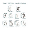 Spritewelry 100Pcs 10 Style Tibetan Style Alloy Pendants FIND-SW0001-29-4