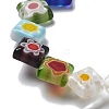 Handmade Millefiori Lampwork Beads Strands LAMP-F035-08-3