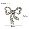 Bowknot Zinc Alloy Rhinestone Brooches PW-WG792CC-01-2