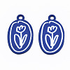 Spray Painted Alloy Pendants ENAM-S127-027A-RS-1