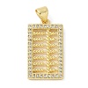 Brass Micro Pave Cubic Zirconia Pendants KK-K298-51G-1