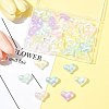40Pcs UV Plating Rainbow Iridescent Acrylic Beads OACR-FS0002-25-10