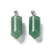 Natural Green Aventurine Pointed Pendants G-E596-02P-03-2
