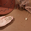 2Pcs Adjustable Brass Curb Chains Cowboy Hat Sweater Lariat Necklaces NJEW-UN0001-78G-4