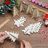 4 Styles Christmas Theme Unfinished Wood Solid Display Decorations DJEW-WH20002-21A-3