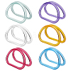 12Pcs 6 Colors D Shaped Resin Bag Handles DIY-PH0035-23-1