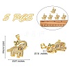 5Pcs Rack Plating Brass Micro Pave Cubic Zirconia Pendants ZIRC-SZ0003-74-7