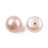 Half Drilled Natural Cultured Freshwater Pearl Beads PEAR-N020-06A-5