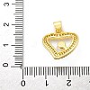 Brass Micro Pave Cubic Zirconia Pendants KK-S511-19G-3