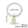 Fashionable Brass Micro Pave Clear Cubic Zirconia Charm Bracelets LS-AF9298-14-1