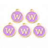 Golden Plated Alloy Enamel Charms X-ENAM-S118-10W-2