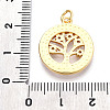 Brass Micro Pave Clear Cubic Zirconia Pendants KK-N268-76G-3