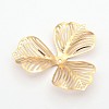 3-Petal Flower Rack Plating Iron Bead Caps LS-X-IFIN-D071-2