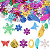Electroplate Plastic Pendants FIND-CA0011-30-1