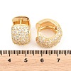 Brass Micro Pave Clear Cubic Zirconia Hoop Earrings EJEW-Z164-21G-5