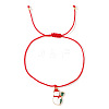 Christmas Alloy Enamel Charm Brided Cord Bracelets ZI9158-2-1