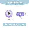 360Pcs 9 Colors Transparent & Printed Acrylic Beads OACR-DC0001-40-2