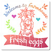 Farm Fresh Eggs PET Plastic Hollow Out Drawing Painting Stencils Templates DIY-WH0244-262-1