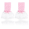 Bowknot Cotton Womens Knitting Floral Lace Wrist Cuffs For Wedding Party AJEW-WH20060-34A-6